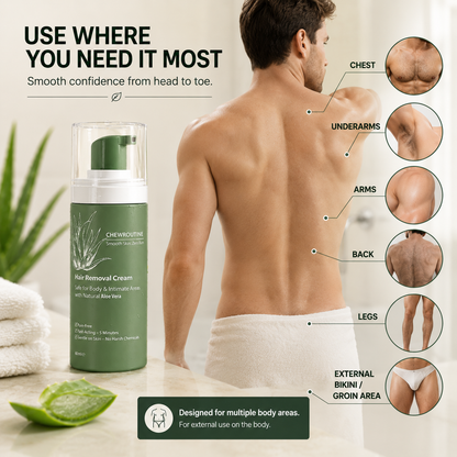 Natural Gentle Hair Removal Cream | For Women & Men, Sensitive Skin