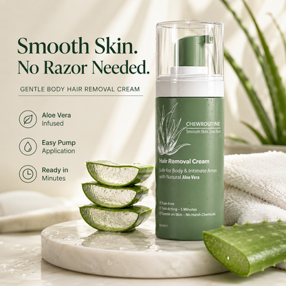 Natural Gentle Hair Removal Cream | For Women & Men, Sensitive Skin