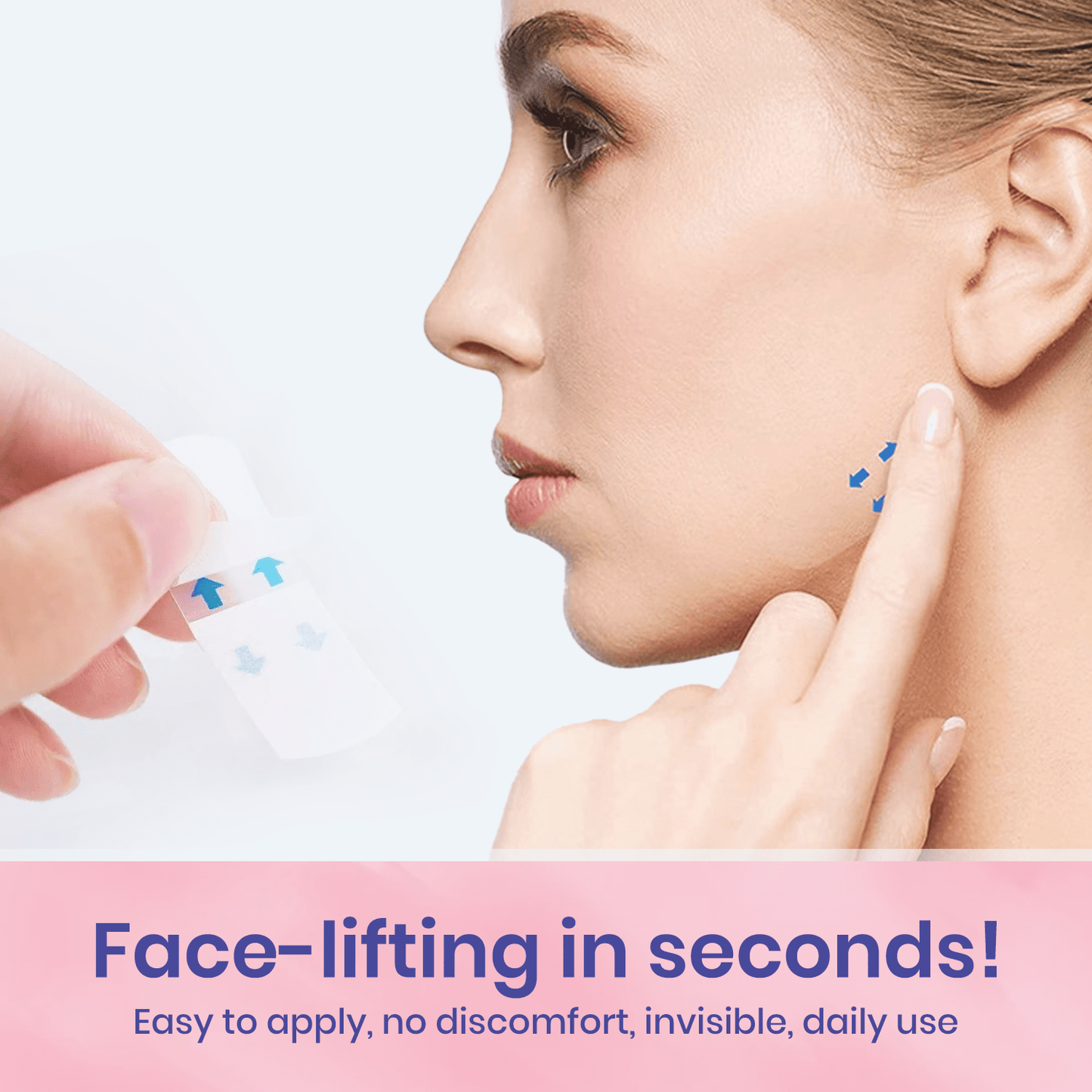 ✨ Invisible Face Lift Tape 💖 Instantly Sculpt Your Jawline & Hide Double Chin