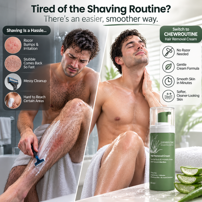 Natural Gentle Hair Removal Cream | For Women & Men, Sensitive Skin