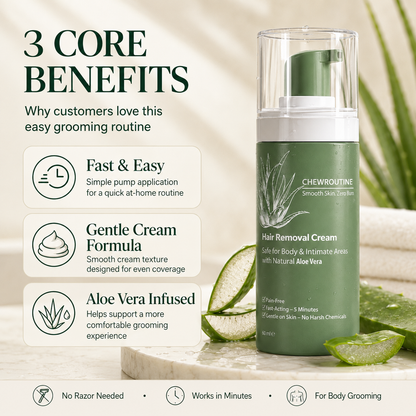 Natural Gentle Hair Removal Cream | For Women & Men, Sensitive Skin