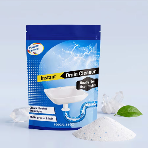 Drain Cleaner Powder 🧽Convenient Sewer Dredge Agent For Kitchen & Bathroom Dissolve Hair Grease Pipe Cleaning✨