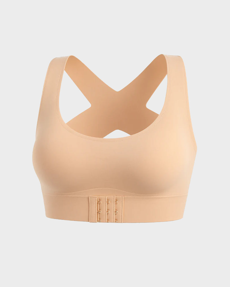 🔥Limited Time Promotion 50% OFF🔥 Front Closure Cross-Back Wireless Posture Bra