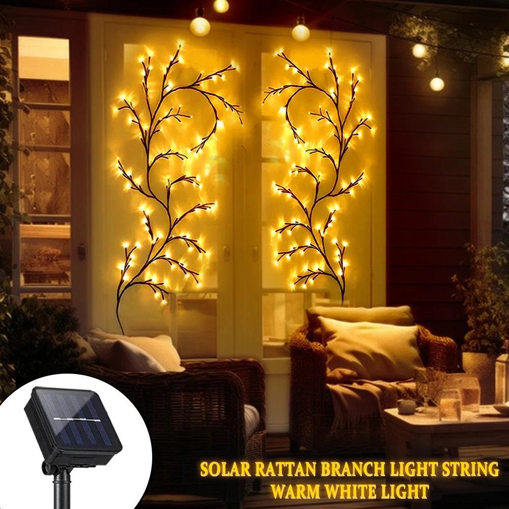 Willow Vine LED Wall Light - USB or Solar Powered, Decorative Branch Design
