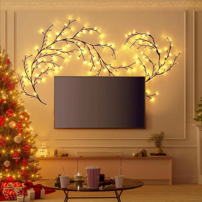 Willow Vine LED Wall Light - USB or Solar Powered, Decorative Branch Design