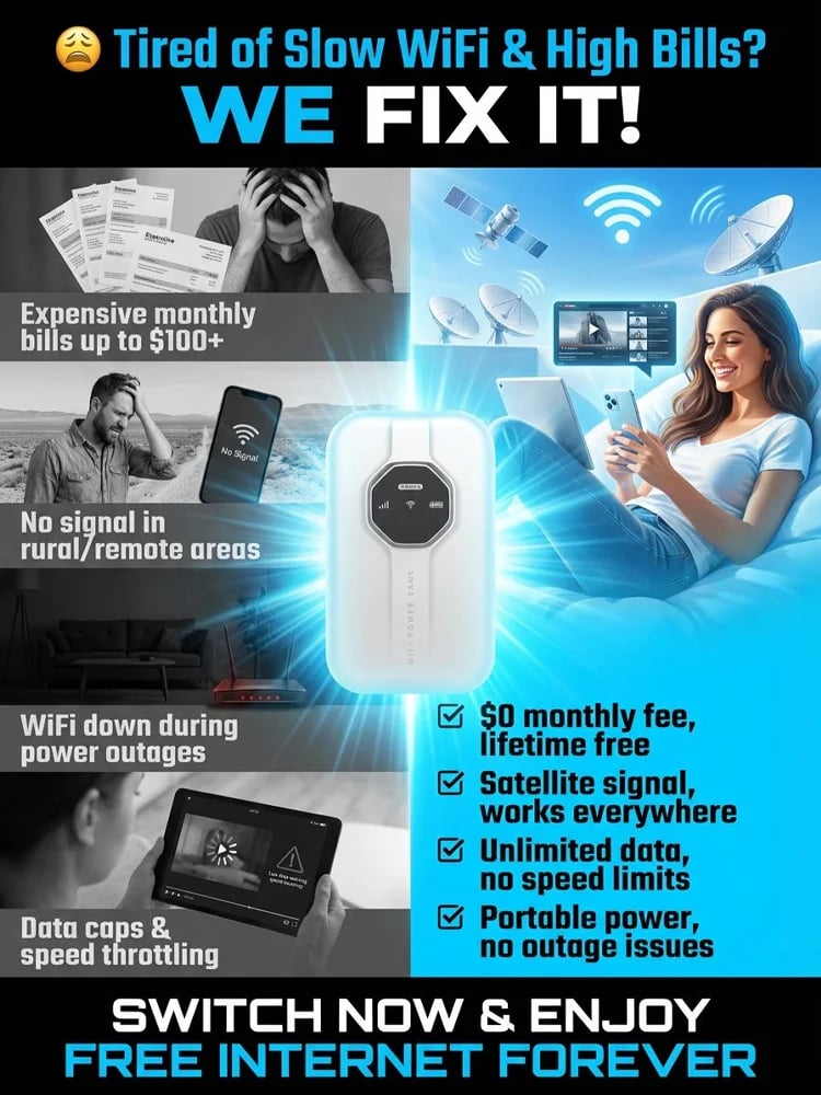 [Global Coverage, Free for Life] Boundless Portable Wi-Fi- 🛡️ No SIM, No Contract, No Hidden Costs