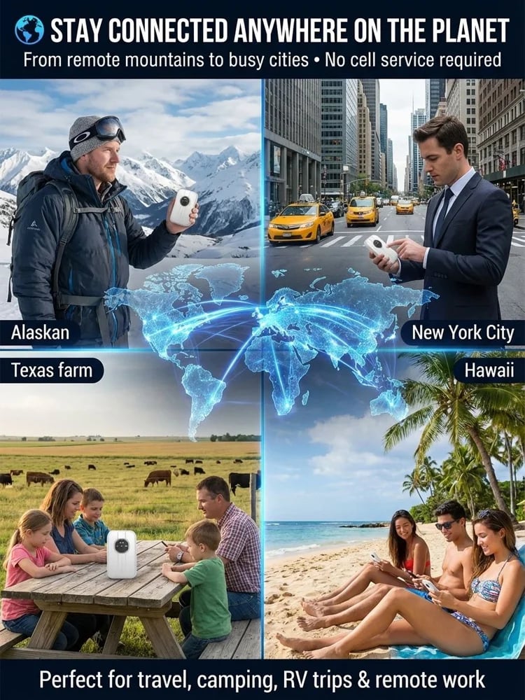 [Global Coverage, Free for Life] Boundless Portable Wi-Fi- 🛡️ No SIM, No Contract, No Hidden Costs