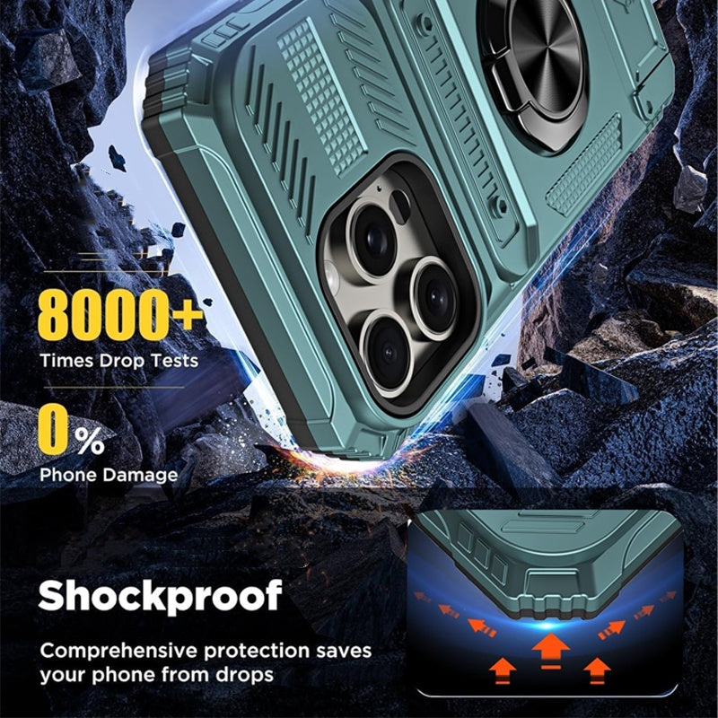 🛡️Heavy Duty Magnetic Armor Phone Case- Hidden Kickstand & Built-In Wallet