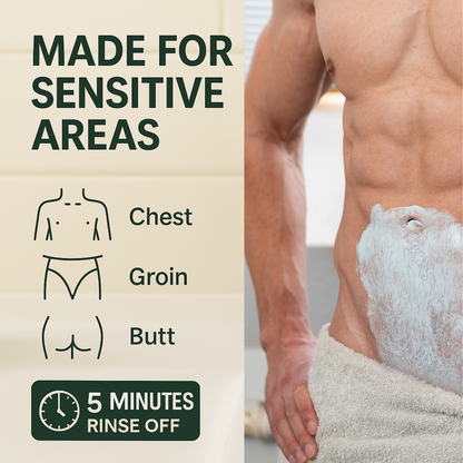 Natural Gentle Hair Removal Cream | For Women & Men, Sensitive Skin