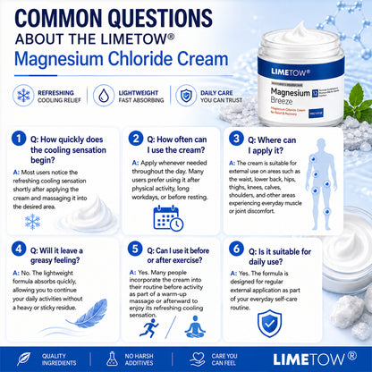 LIMETOW® Magnesium Chloride Cream | Relieve sciatica in just 15 minutes!