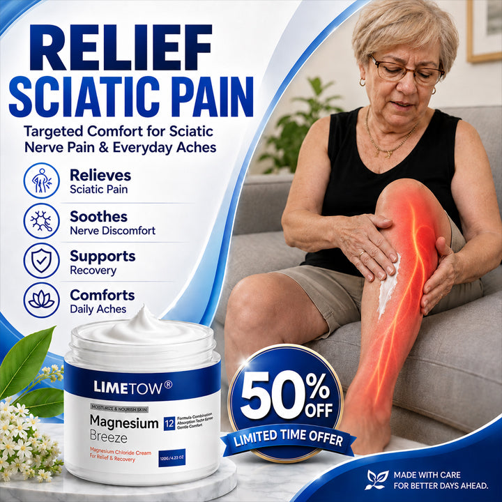 LIMETOW® Magnesium Chloride Cream | Relieve sciatica in just 15 minutes!