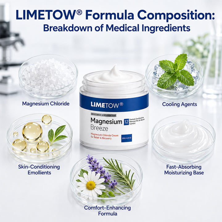 LIMETOW® Magnesium Chloride Cream | Relieve sciatica in just 15 minutes!