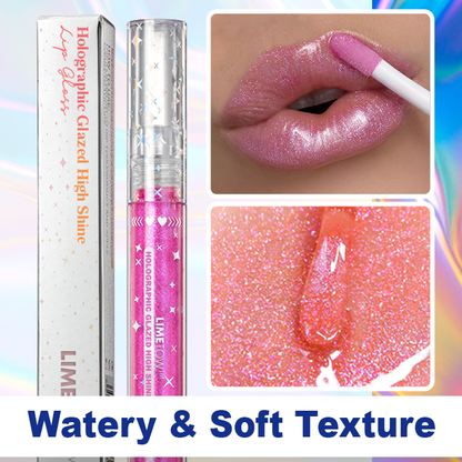 LIMETOW™ Holographic Glazed High Shine Lip Gloss