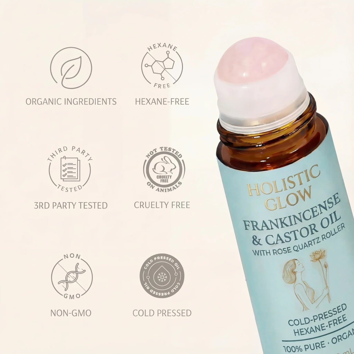 Frankincense Castor Oil Roller 100% Organic